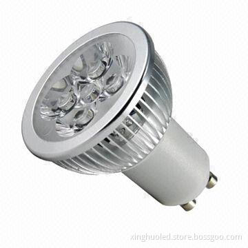 4W GU10 high power LED spotlight, 85-265V, adopts 45mil Bridgelux LEDs as the light source, dimmable